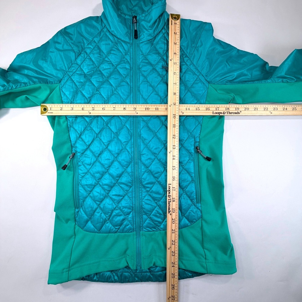 The North Face ThermoBall Hybrid Jacket Womens S Teal Quilted Full Zip Outdoor - Picture 12 of 12